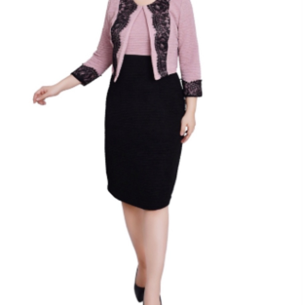 Elegant Pink and Black Women's Skirt